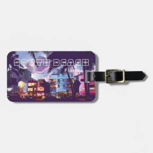South Beach, Fl Ocean Drive Luggage Tag