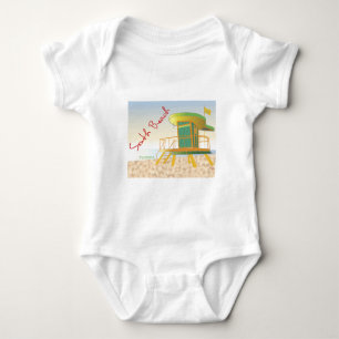 South Beach Lifeguard Station Baby Bodysuit