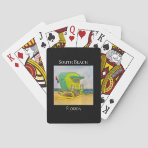 South Beach Lifeguard Tower in Miami Florida  Playing Cards