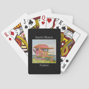 South Beach Lifeguard Tower in Miami Florida  Playing Cards