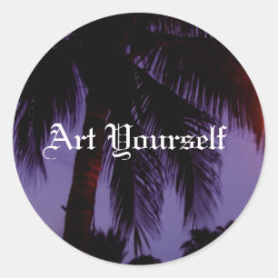 South Beach Miami Classic Round Sticker