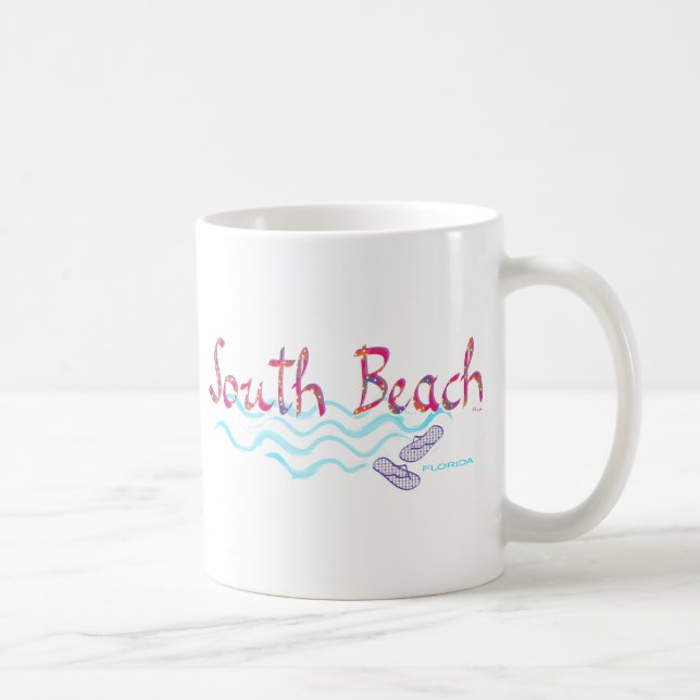South Beach Miami Flip Flops Coffee Mug (Right)