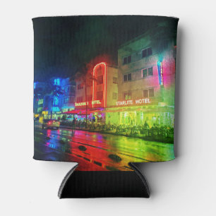 South Beach, Miami, Florida Art Deco Can Cooler