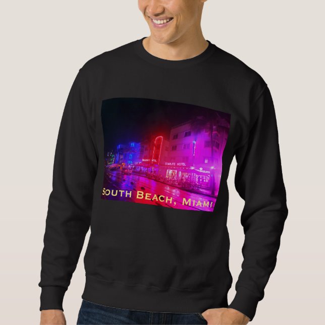 South Beach, Miami, Florida Art Deco Sweatshirt (Front)