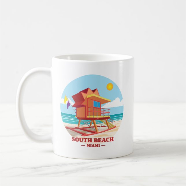 South Beach Miami Florida Coffee Mug (Left)