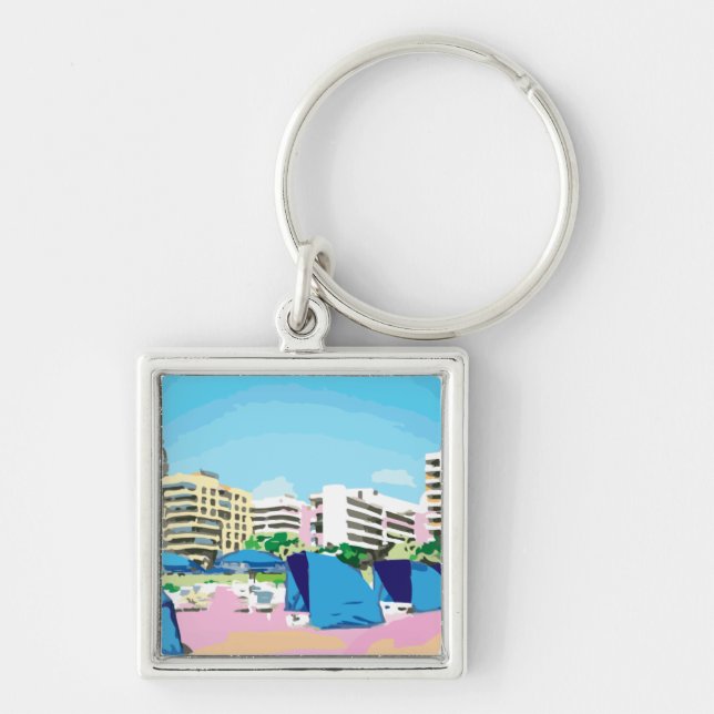 SOUTH BEACH, MIAMI, FLORIDA KEY RING (Front)