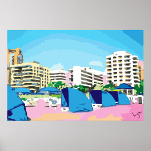 SOUTH BEACH, MIAMI, FLORIDA POSTER