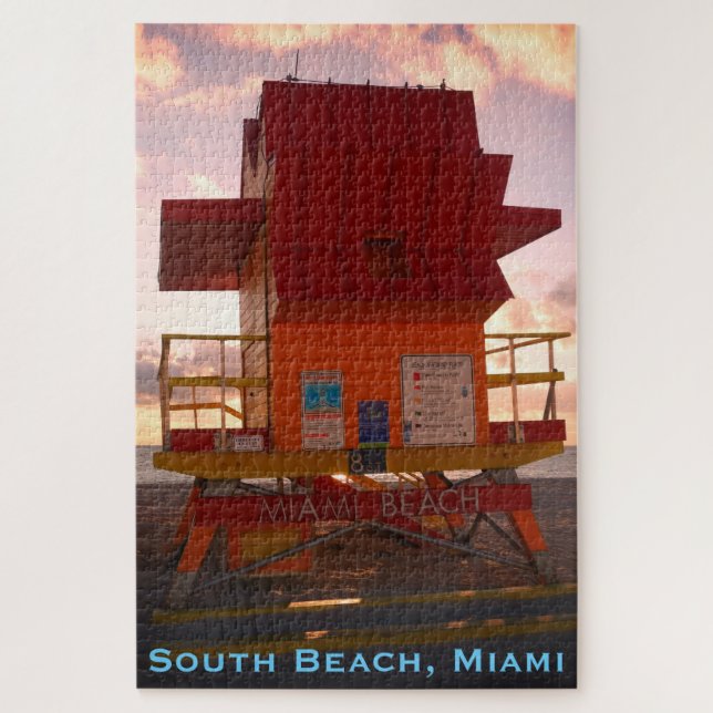 South Beach, Miami Lifeguard Stand (Ocean Rescue) Jigsaw Puzzle (Vertical)