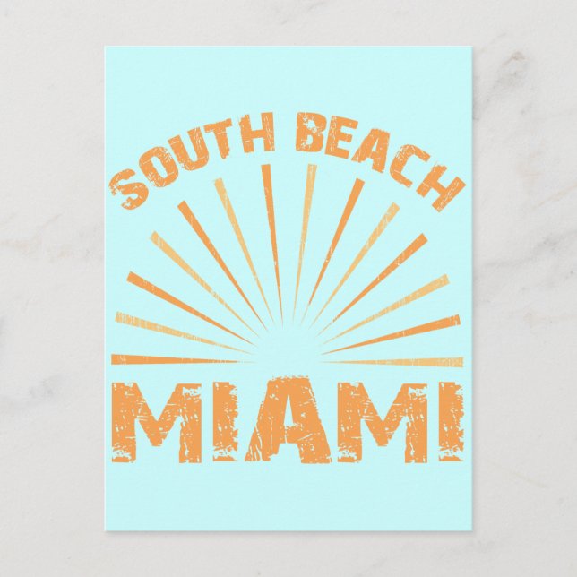 SOUTH BEACH MIAMI POSTCARD (Front)
