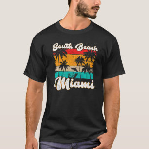 South Beach Miami Vintage Palm Tree Beach Vacation T-Shirt