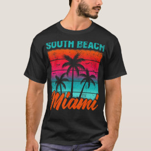 South Beach Miami Vintage Retro Florida Beach Vaca T-Shirt