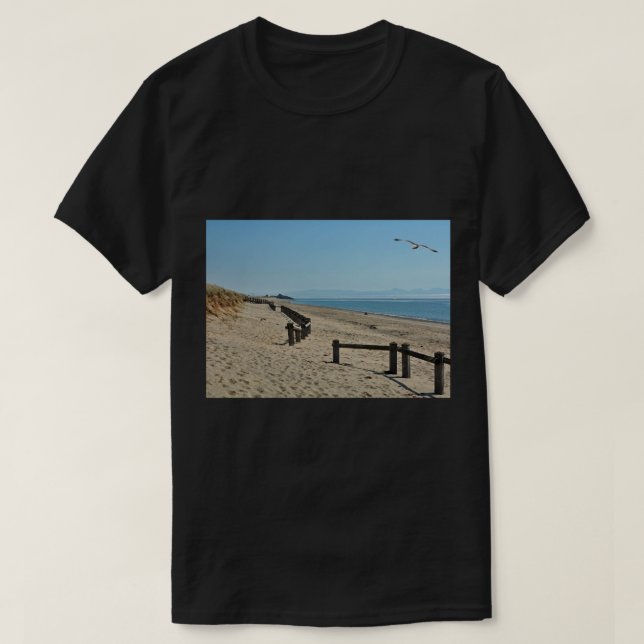 South Beach Pwllheli, North Wales T-Shirt (Design Front)