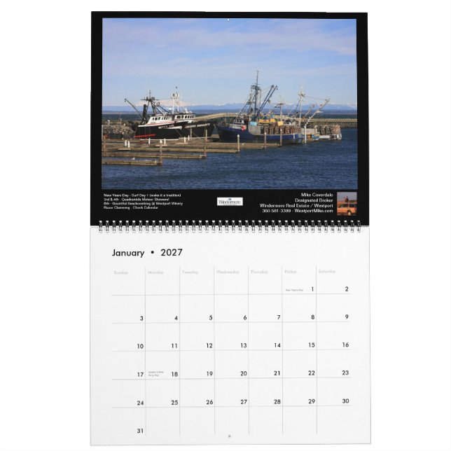 South Beach Scenic 2013 Windermere Calendar (Jan 2027)