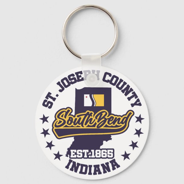 South Bend,Indiana Key Ring (Front)