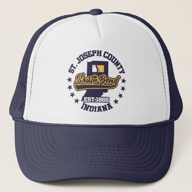 South Bend,Indiana Trucker Hat (Front)