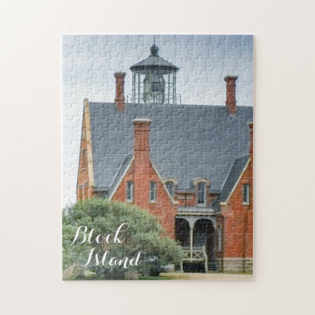 South Block Island Lighthouse , Rhode Island Jigsaw Puzzle (Vertical)