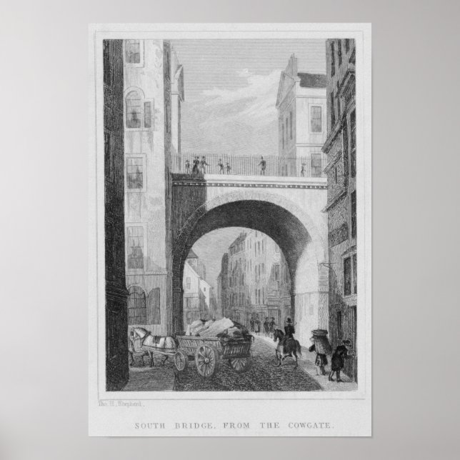 South Bridge from the Cowgate Poster (Front)