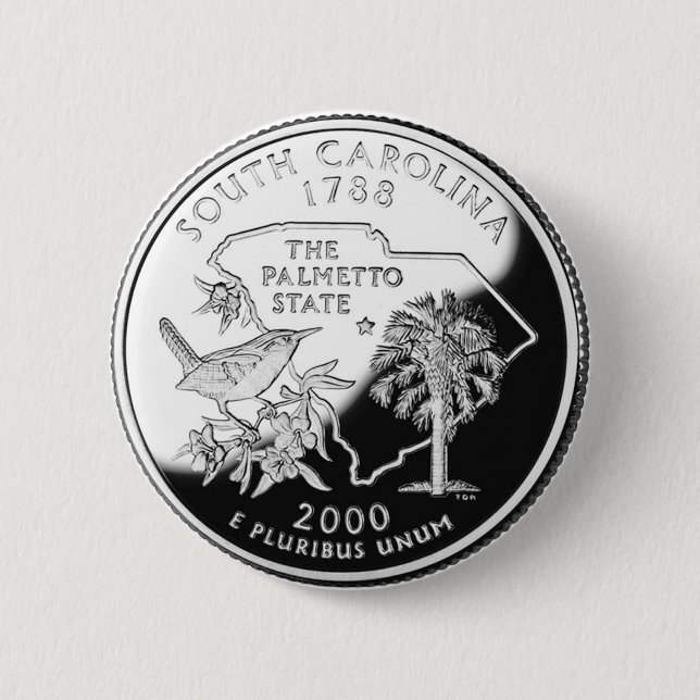 South Carolina 6 Cm Round Badge (Front)