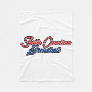 South Carolina Basketball (usa Colours) Fleece Blanket