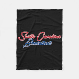 South Carolina Basketball (usa Colours) Fleece Blanket