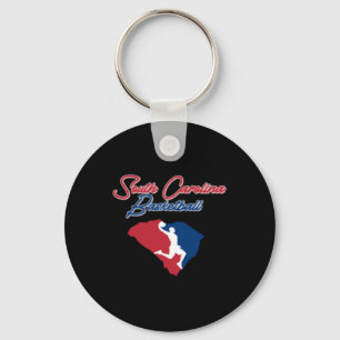 South Carolina Basketball (usa Colours) Key Ring