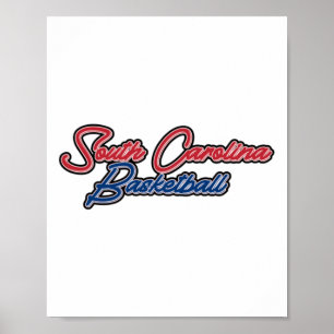 South Carolina Basketball (usa Colours) Poster