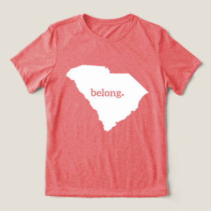 South Carolina Belong State Map Tri-Blend Shirt