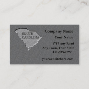 South Carolina Business card carved stone look