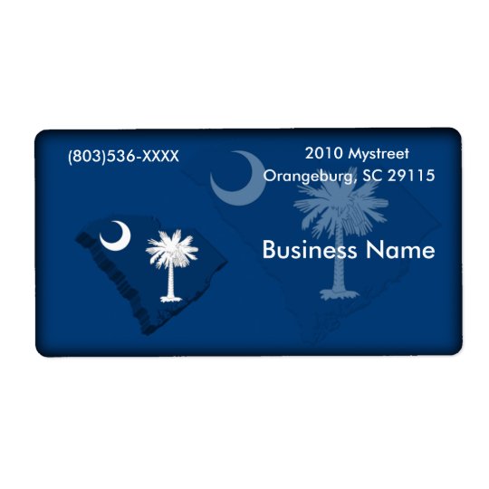 South Carolina Business Label Shipping Label