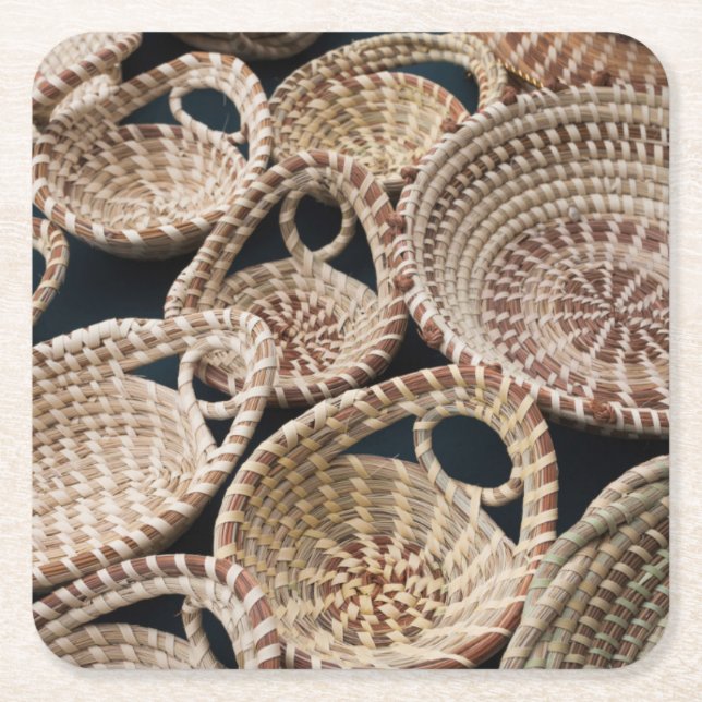 South Carolina, Charleston, Market Hall Square Paper Coaster (Front)