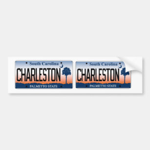 South Carolina Charleston Sunrise license plate Bumper Sticker