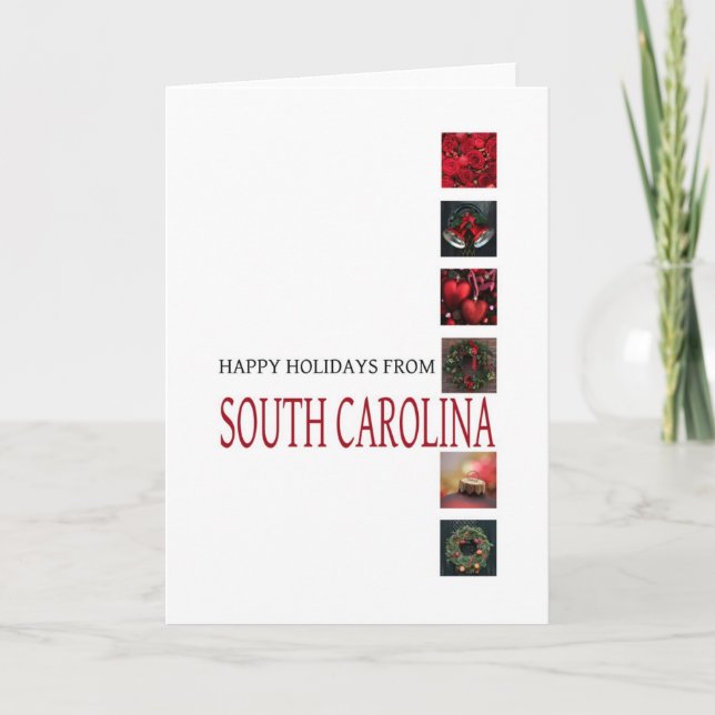 South Carolina Christmas Card with ornaments (Front)