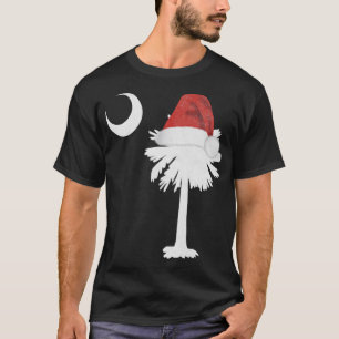 South Carolina Christmas Holiday Santa Palmetto Tr T-Shirt