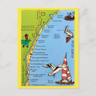 South Carolina Coast Postcard