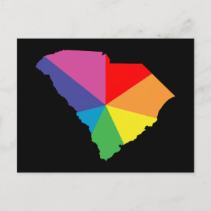 south carolina colour burst postcard