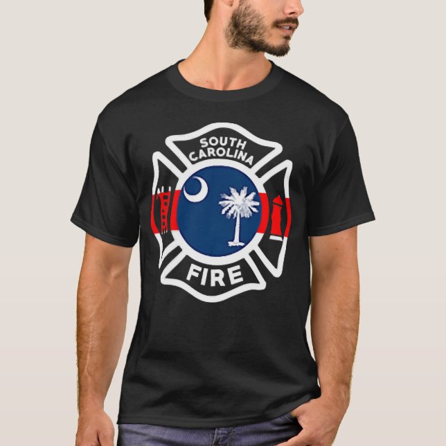 South Carolina Fire Department T-Shirt Firefighter (Front)