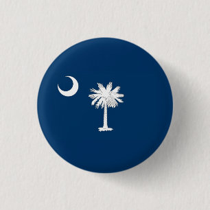 South Carolina Flag 3 Cm Round Badge