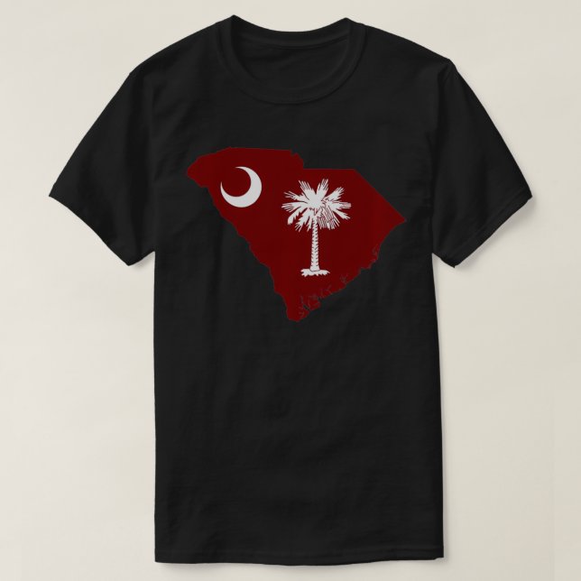 South Carolina Flag and State Flag Classic SC Desi T-Shirt (Design Front)
