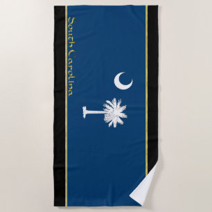 South Carolina flag Beach Towel