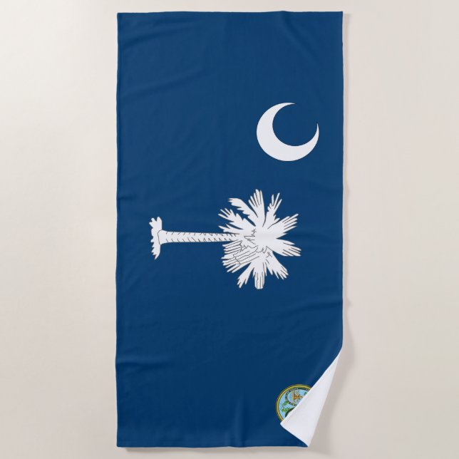 South Carolina flag Beach Towel (Front)