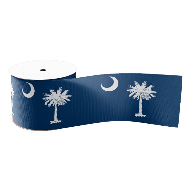 South Carolina & Flag, birthday party /sports Grosgrain Ribbon (Spool)