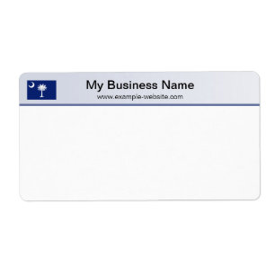 South Carolina Flag Header Shipping Label