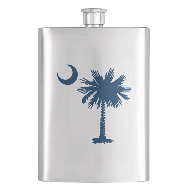 South Carolina Flag Hip Flask (Front)