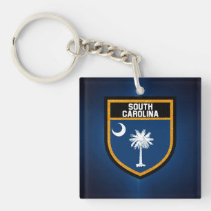 South Carolina Flag Key Ring