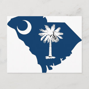 South Carolina Flag Map Postcard