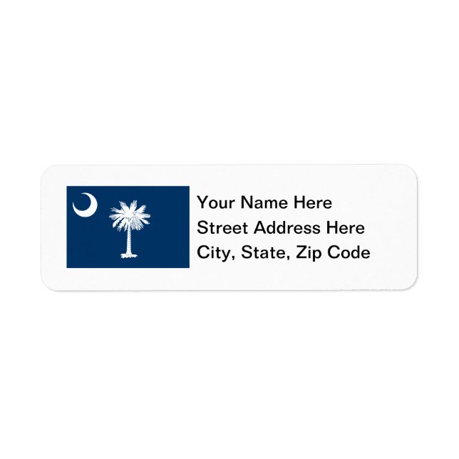 South Carolina Flag Return Address Label (Front)