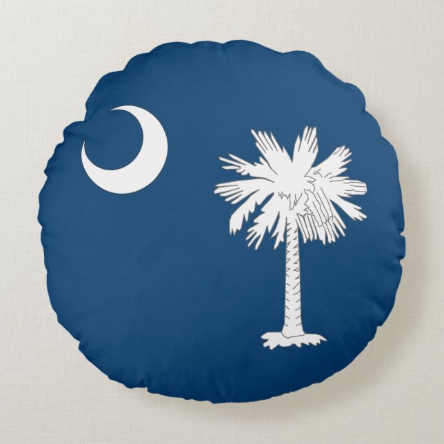 South Carolina flag Round Cushion (Front)
