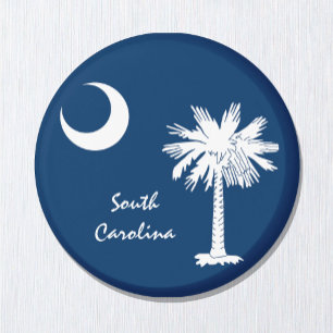 South Carolina Flag & S Carolina State USA /sports Magnet