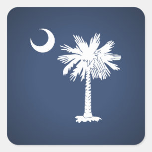 South Carolina Flag Square Sticker