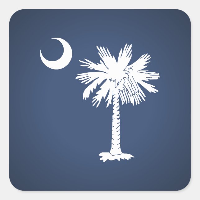 South Carolina Flag Square Sticker (Front)